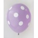 Lavender - White Polkadots Printed Balloons